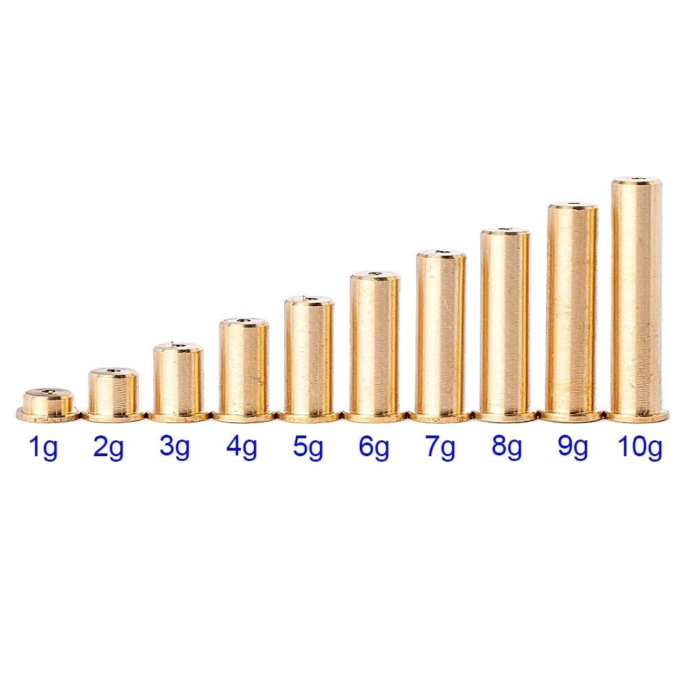 BRASS TIP WEIGHT FOR .355 STEEL (PACK OF 6)