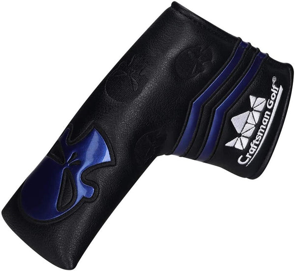 CRAFTSMAN SKULL BLACK LEATHER HEADCOVERS Golf Shafts Australia