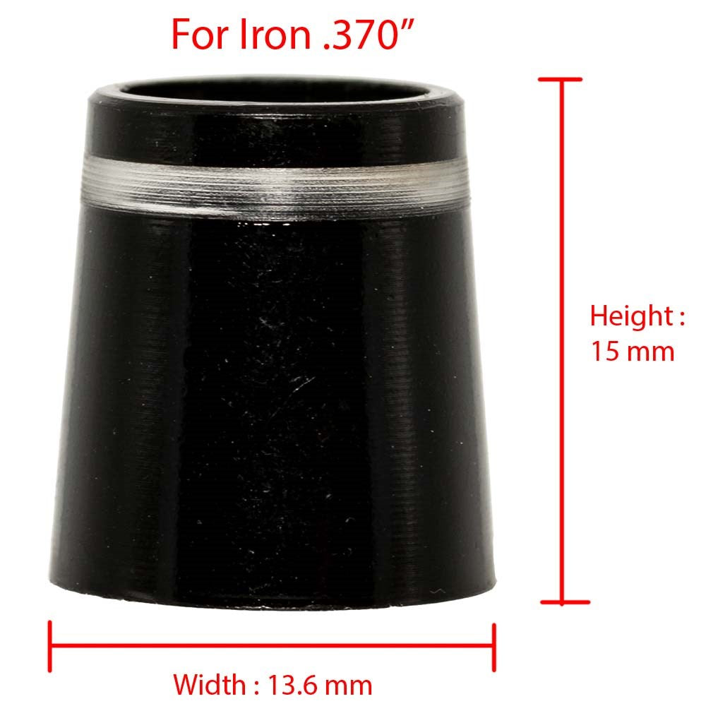 Ferrule - Black with Clear Ring (Dozen Pack)