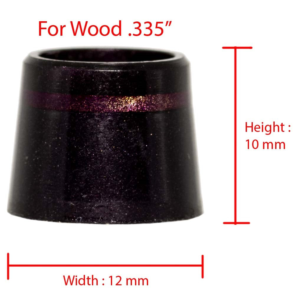 Ferrule - Purple with Bronze Ring (Dozen Pack)