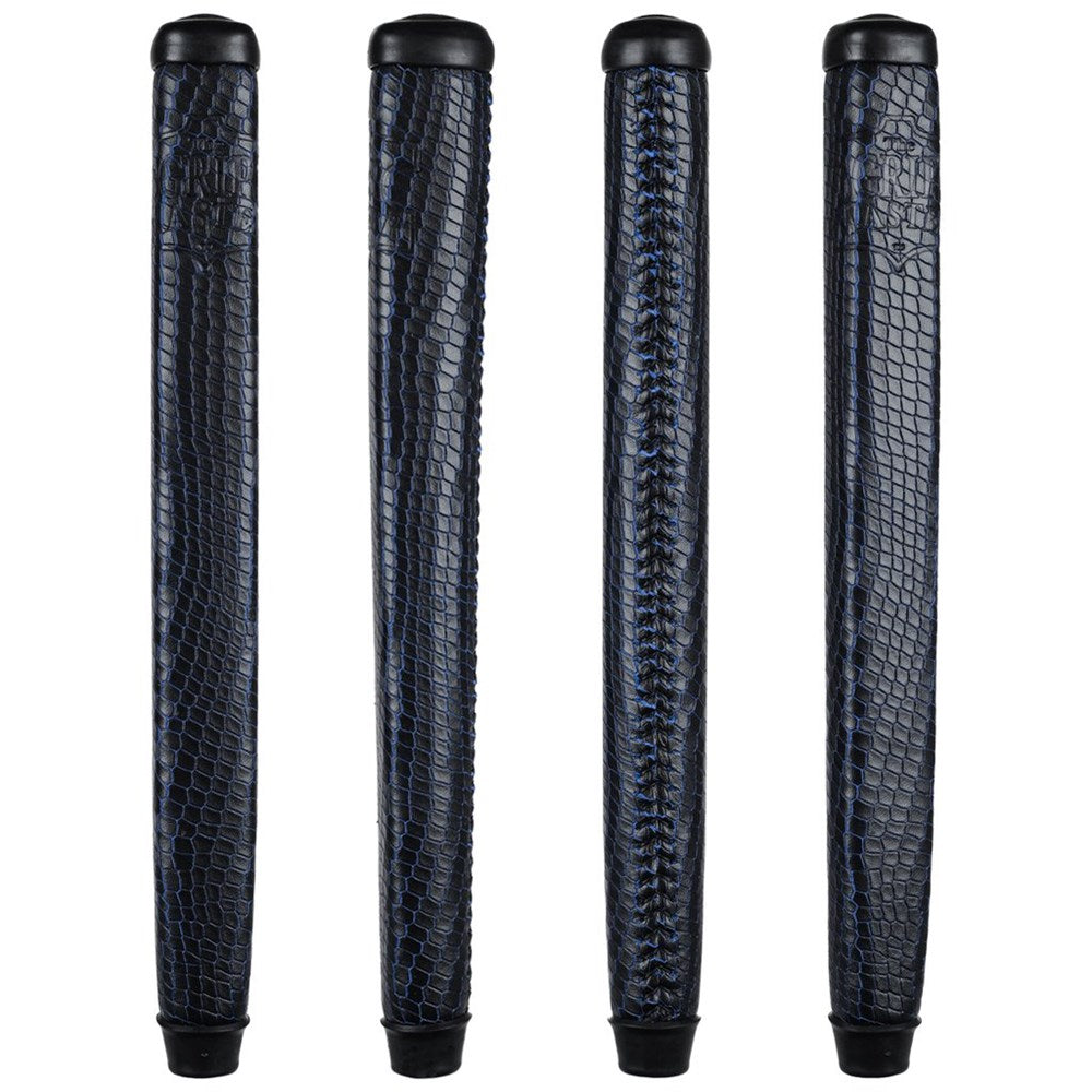 The Grip Master Cowhide Laced Putter Grip - Collector Edition Black Blue Scales