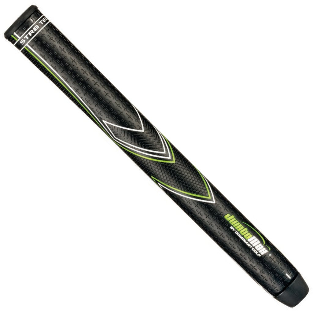 JUMBOMAX STR8 TECH NON-TAPERED SWING GRIPS - BLACK/GREEN