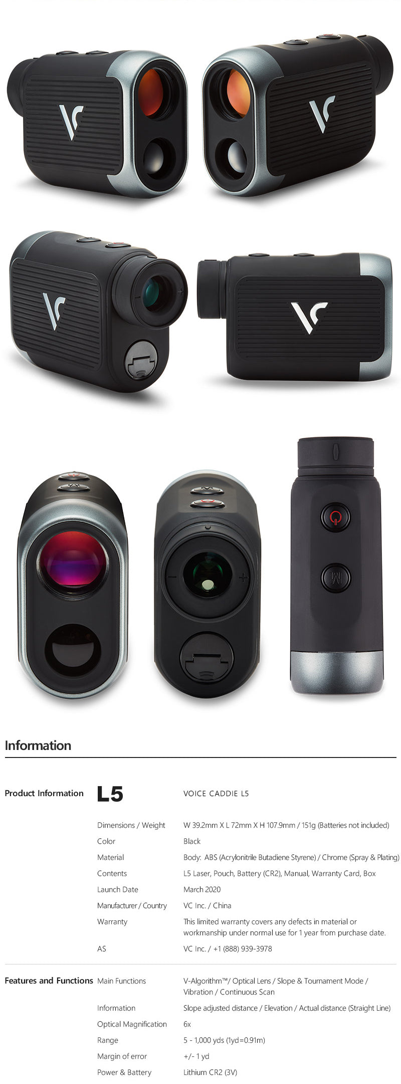Voice Caddie L5 Rangefinder