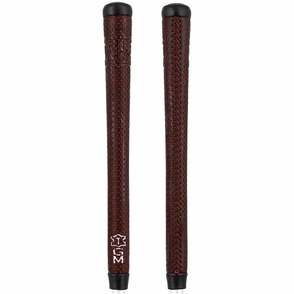 THE MASTER LACED SWINGER GRIP (LARGE PERF) - ULURU (BLACK CAP) (RED ACCENT)