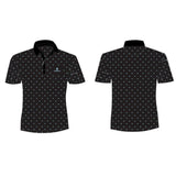 THE GRIP MASTER MEN'S BLACK POLO WITH KINDA BLUE DANCING LOGO (Collar and Plaket) (FENIX BRAND)