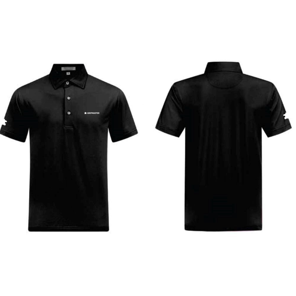 THE GRIP MASTER MEN'S BLACK POLO SHIRT (PRIVATE ESTATE BRAND)