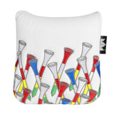 CRAFTSMAN COLORFUL GOLF TEES GOLF PUTTER HEADCOVERS - WHITE