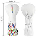 CRAFTSMAN COLORFUL GOLF TEES GOLF PUTTER HEADCOVERS - WHITE