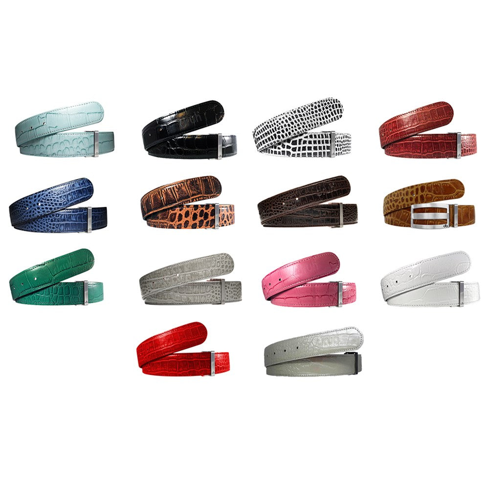 DRUH TOUR ONE CROCODILE PATTERNED LEATHER STRAP ONLY