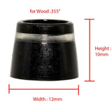 Ferrule - Black with Clear Ring (Dozen Pack)