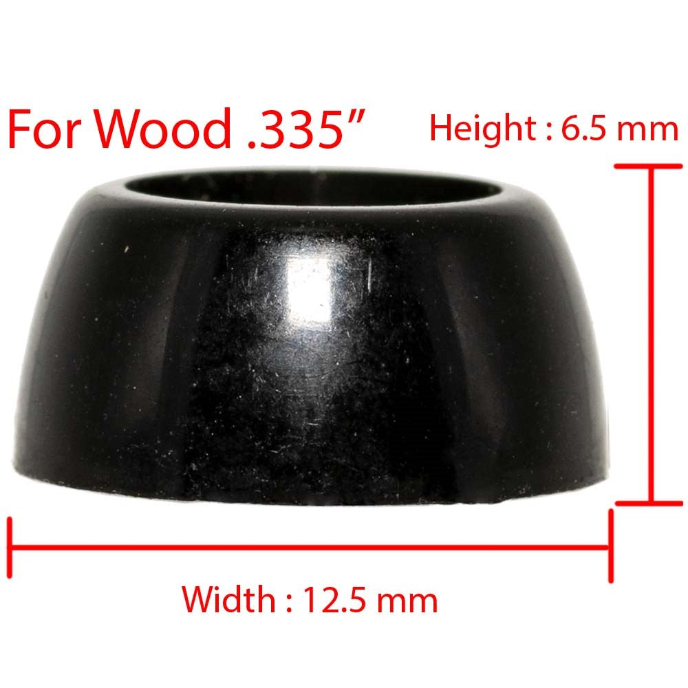 Ferrule - Dome Style - Black (Dozen Pack)