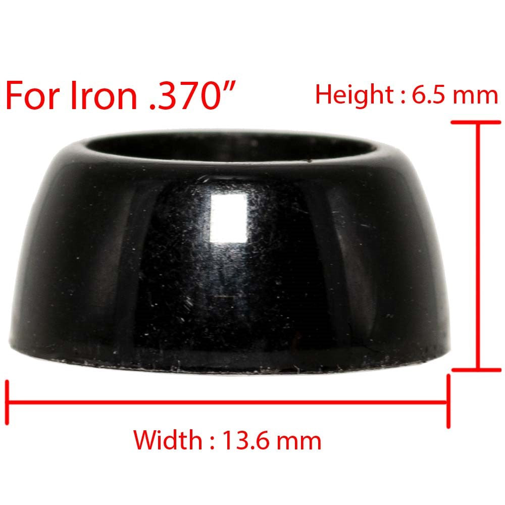 Ferrule - Dome Style - Black (Dozen Pack)