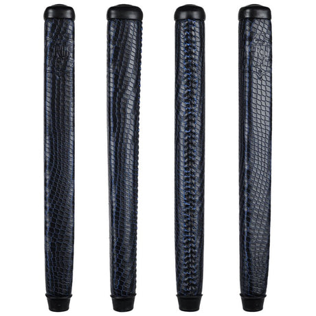 The Grip Master Cowhide Laced Putter Grip - Collector Edition Black Blue Scales