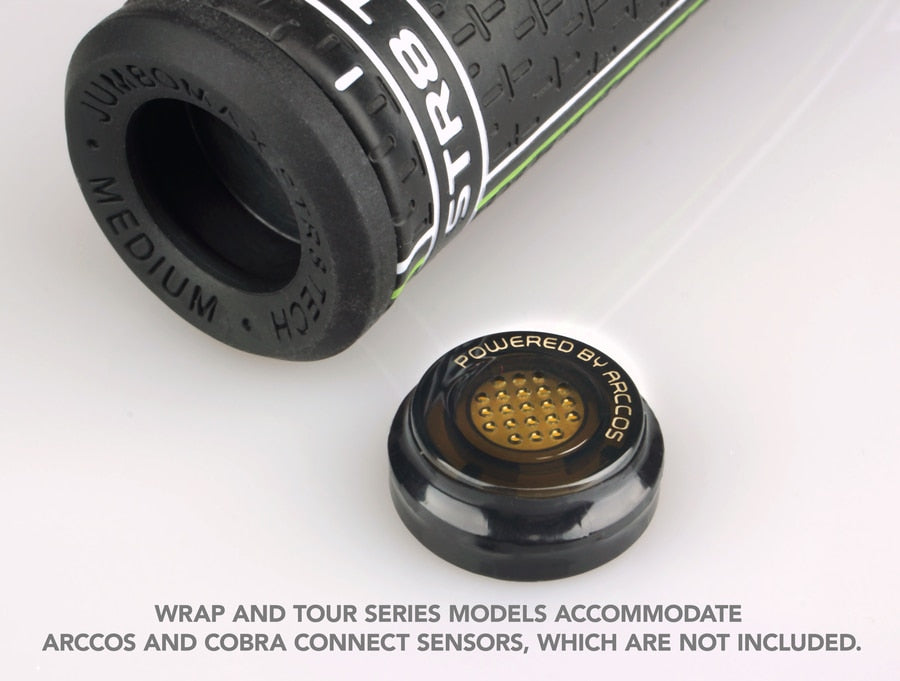 JUMBOMAX STR8 TECH NON-TAPERED SWING GRIPS - BLACK/GREEN